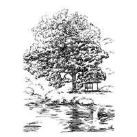 tree reflection in water clear stamps scrapbooking crafts decorate photo album embossing cards making clear stamps new