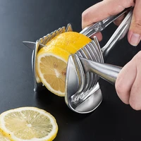 stainless steel lemon cutting holder potato tomato slicer cutter tool shreadders fruit slice cooking tools kitchen accessories