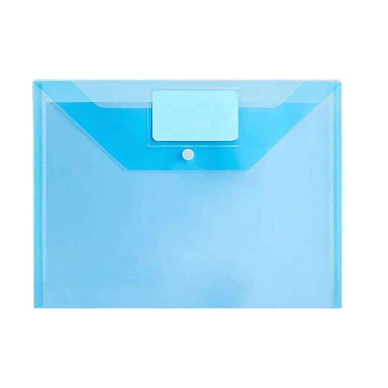 

24-Piece Plastic Envelope File Folder with Pocket Document Folder A4 Size File Envelope for Home School Office Files