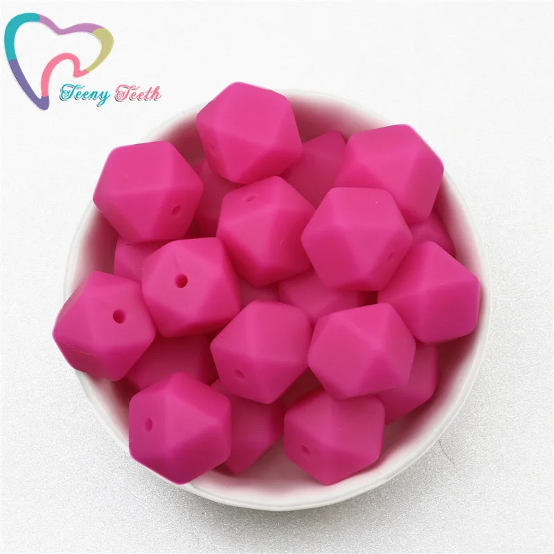 10 шт. Фуксия Круглые Силиконовые Бусины 9-15 мм Детские шарики перлы Прорезыватель