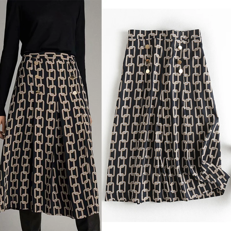 Женская юбка до щиколотки CFK из полиэстера с цветочным принтом новая осенняя