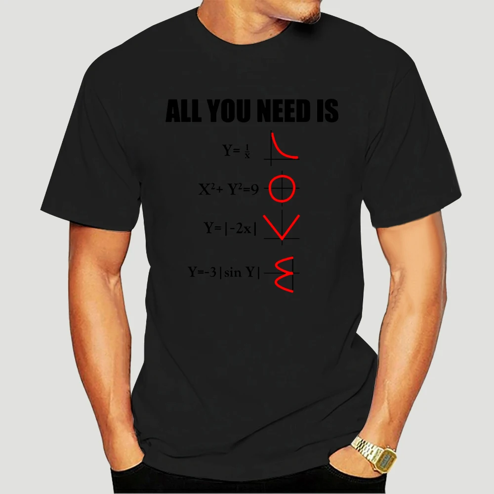 

Cool Designed Math Love Men Clothing All You Need Is Love Math T-Shirt Four Seasons Funny Casual SHORT O-Neck Tops Tees