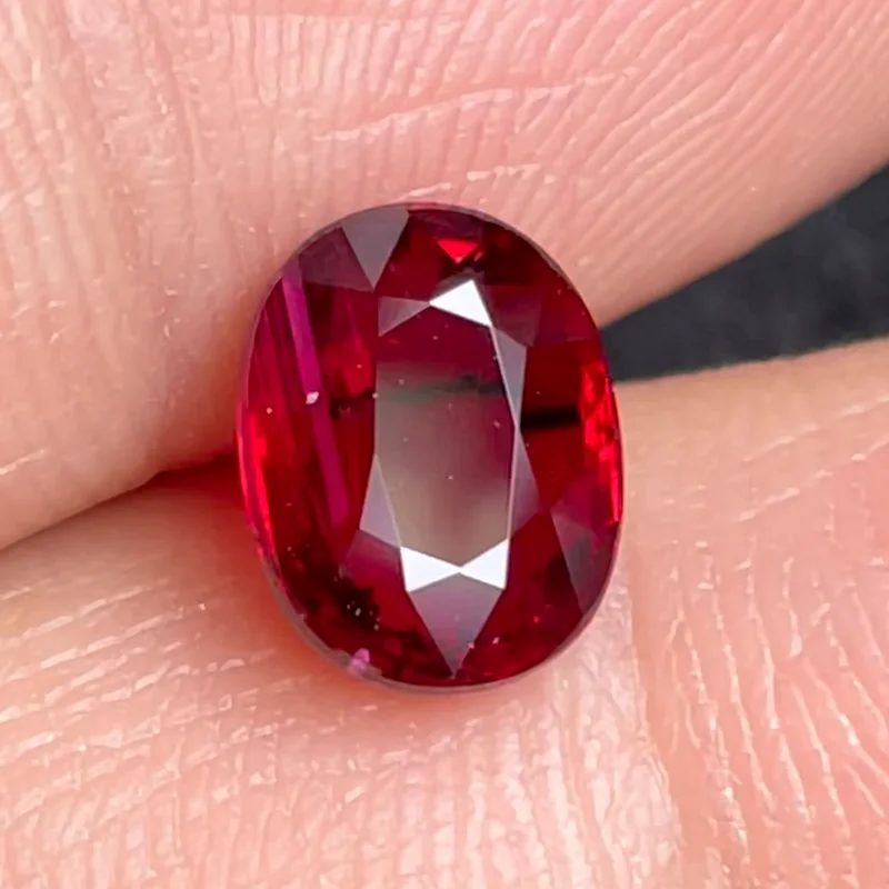 

Loose Gemstones Stone Natural No heating Pigeon Red Ruby Ellipse 3.03ct Joyas AIGS International Certificate Jewelry