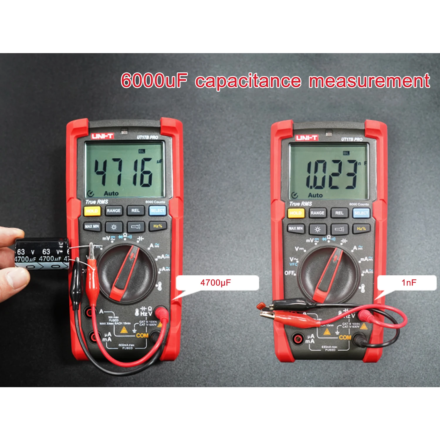 

UNI-T 6000 Counts Digital Multimeter Auto-Ranging Multitester High Accuracy Meter Backlit LCD VOM with Flashlight VFC Mode