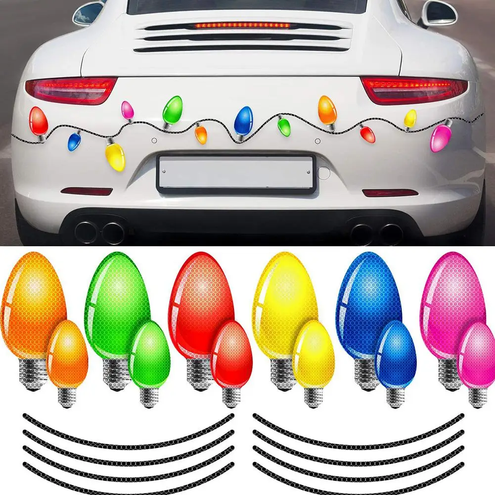 

20 Pcs/set Car Magnetic Sticker Reflective Universal with 8 Magnet Wires