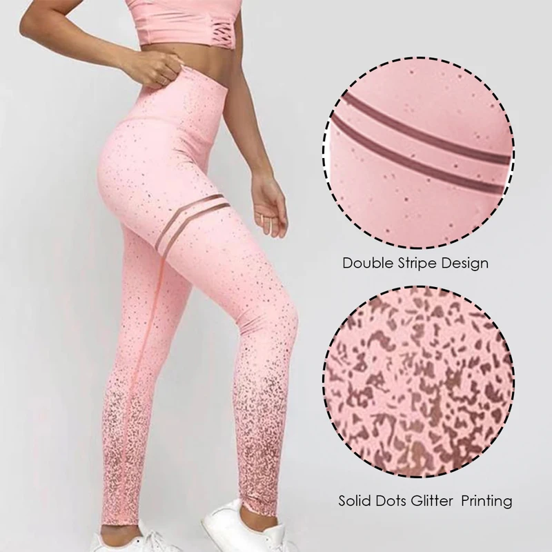 

2019 Woman sexy Leggings Slim Fitness Women Leggins Workout Plus Size High Waist sport running Pants Gradient Trousers