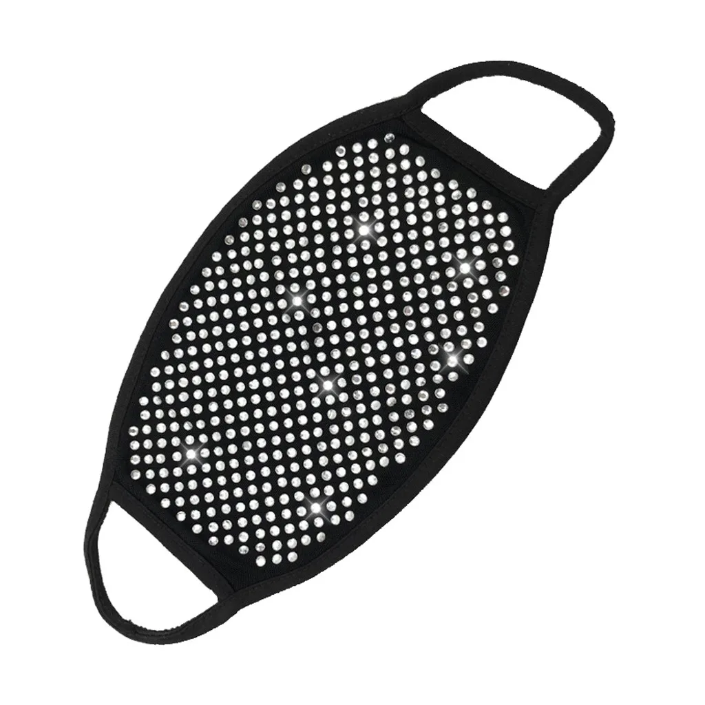 Модные женские респираторы с блестками пылезащитные ветрозащитные стразы маска