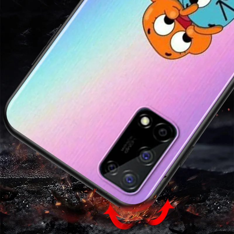 

Anime Chewing Gumball For Huawei Honor V30 30S 30i 30 20E 20i 20S 20 Lite Pro Plus Black Phone Case