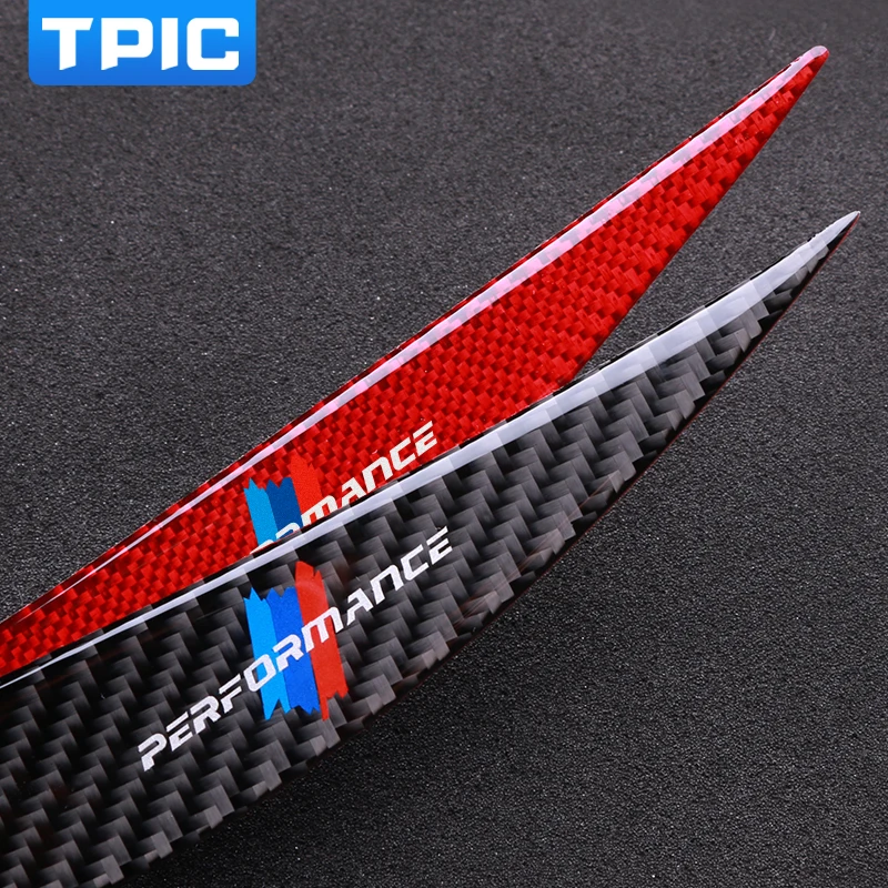 TPIC 2 шт./лот накладка на фару брови ресницы углеродное волокно наклейка M