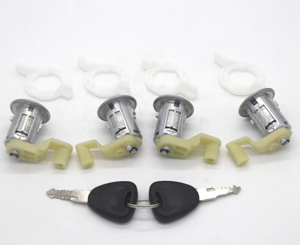 7701472806 4 шт дверной замок с 2 одинаковыми клавишами для RENAULT CLIO II 98 05|Замки и