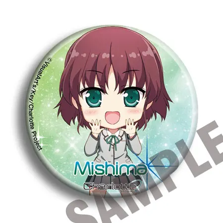 Charlotte Action Figure Tomori Nao Yusa Nishimori Otosaka Ayumi 8 Type Anime Backpack Decoration Tinplate PVC Badge Toys |