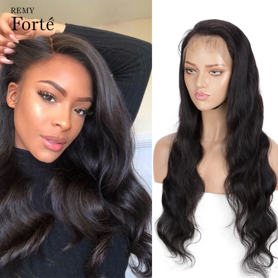 Remy Forte Lace Front Wig 360 Full Lace Wig For Black Women Body Wave Lace Front Human Hair Wigs Short Bob Wigs For Women