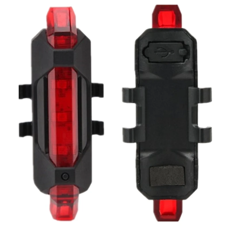 Red Портативный USB Перезаряжаемые велосипед хвост сзади безопасности Предупреждение светильник хвост светильник яркий Usb велосипедные фары светильник с возможностью зарядки по Usb - Цвет: Red