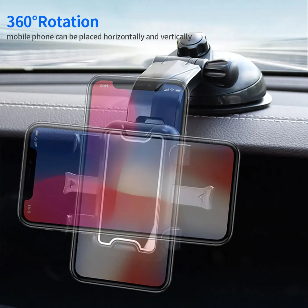 Universal Sucker Car Phone Holder Mount Stand GPS For iPhone 13 12 Pro Xiaomi 11 Huawei P40 Samsung S30 In Car Cellphone Holder