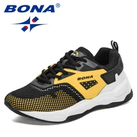 bona 2021 new designers sport shoes fashion men running shoes air mesh sneakers man non slip footwear breathable jogging shoes