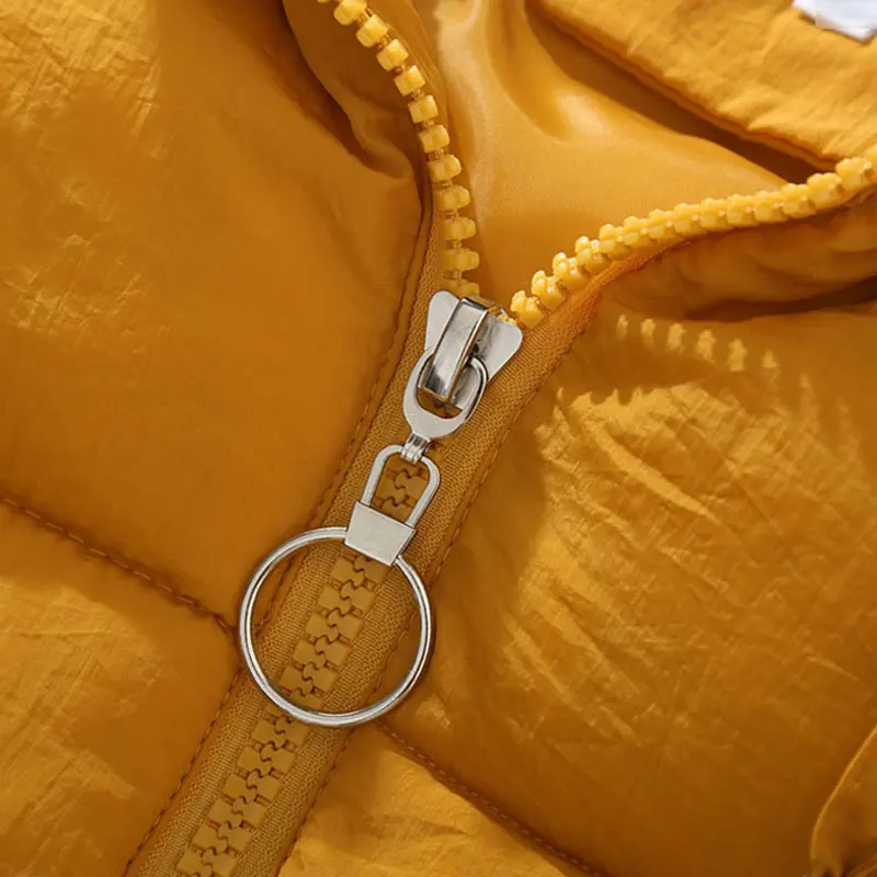 Женский жилет плюс размер зимняя куртка с карманами пальто капюшоном теплый