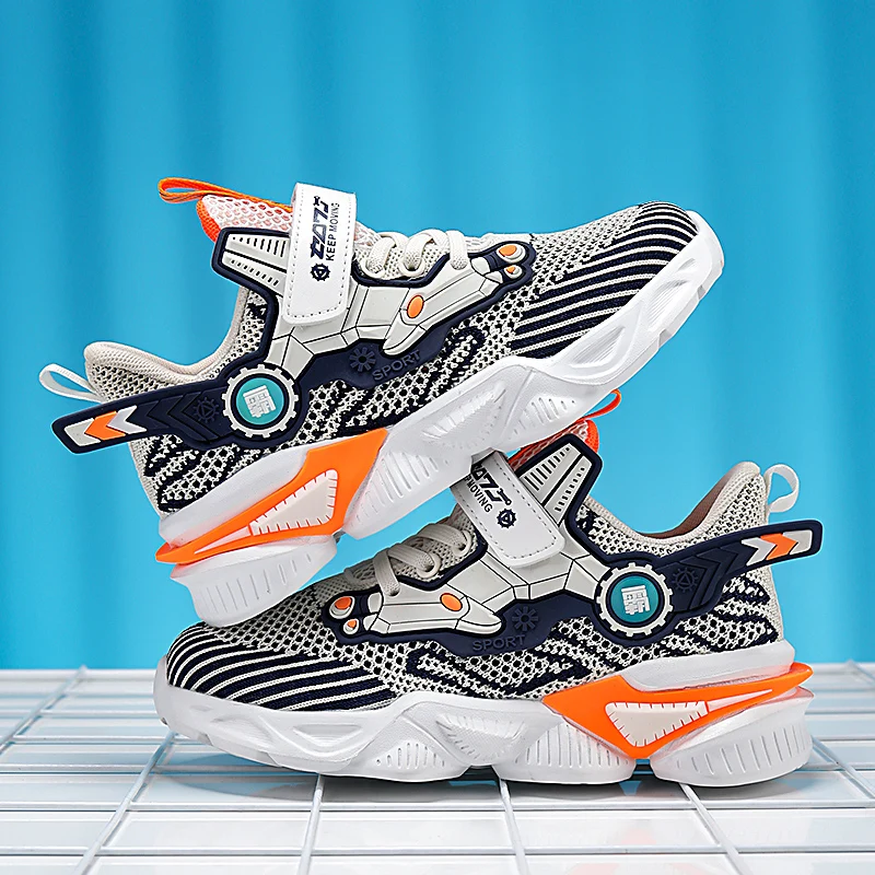 Кроссовки детские для мальчиков из дышащей сетки Размер 29-39 # От 7 до 12 лет |