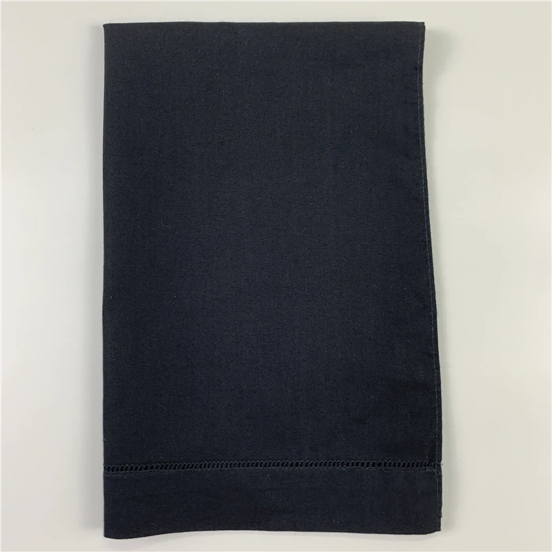 Набор из 12 модных черных льняных полотенец для гостей полотенце рук с вышивкой