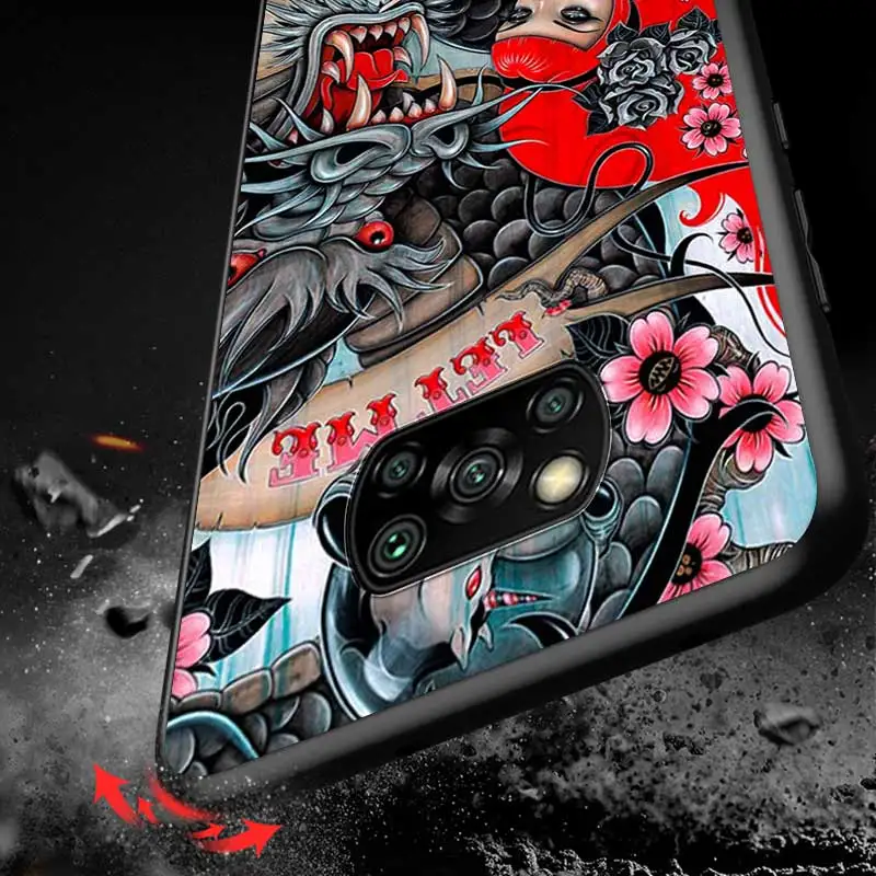 

Cute Cartoon Girl Cool For Xiaomi Redmi K30 K30S Mi 10T Lite Pro Poco X3 NFC X2 M3 M2 F2 Pro C3 F1 Black Phone Case