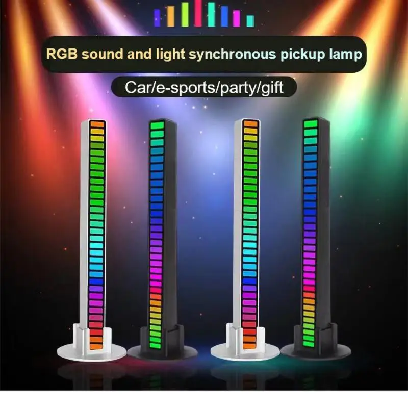 

RGB-светильник Светодиодная с музыкальным управлением, подсветка для бара, автомобиля, украшение дома