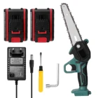 Портативная электрическая мини-пила для обрезки дерева, 21 в, две батареи