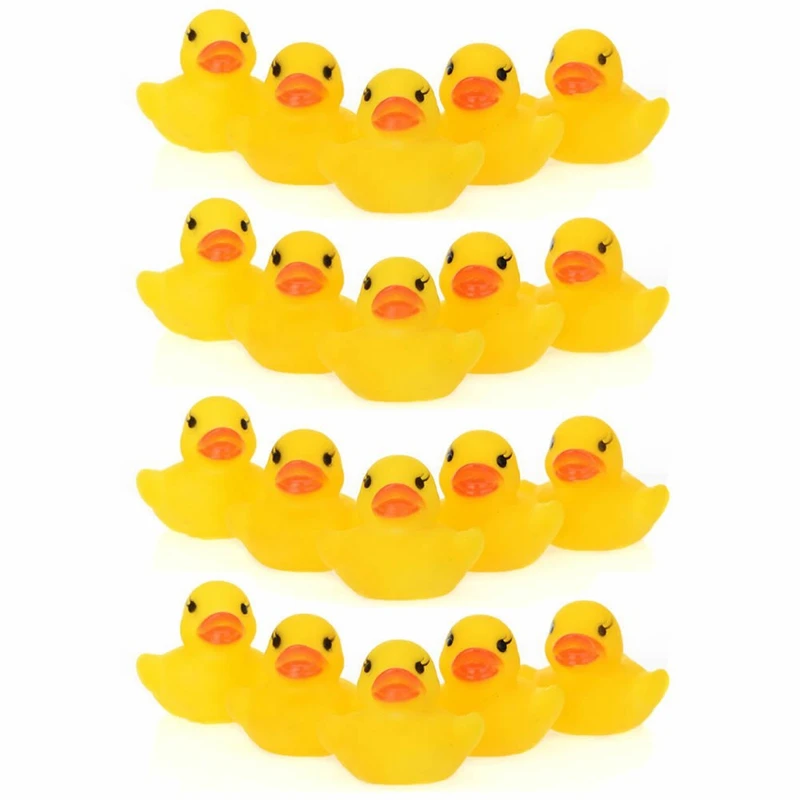 

20Pcs Lots Yellow Baby Children Bath Toys Cute Rubber Squeaky Duck Ducky