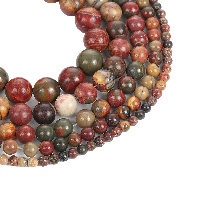 Бусины из натурального камня гладкие разноцветные красные бусины Пикассо