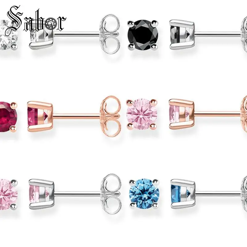 Маленькие круглые серьги-гвоздики с кристаллами новинка 2020 цветные Модная