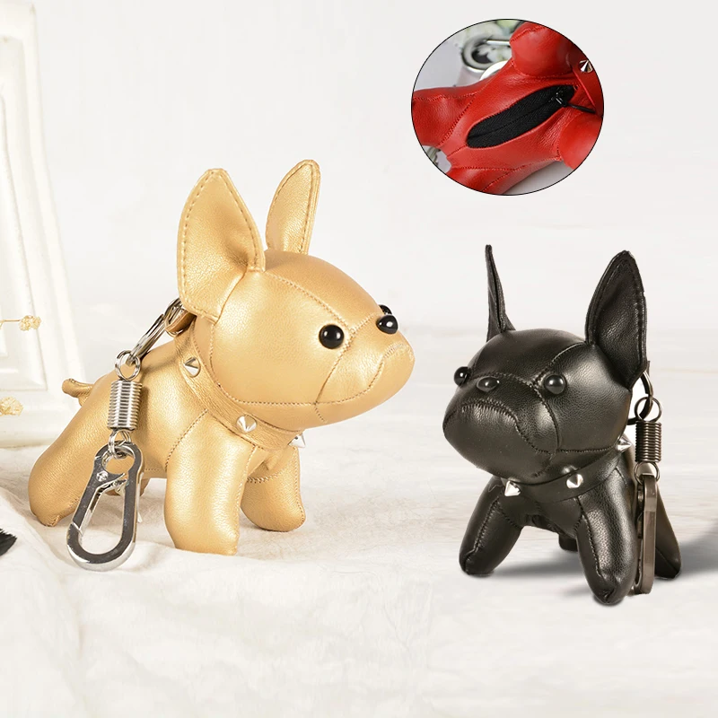 Мини-бульдог брелок из искусственной кожи щенок кукла висячий подвесной