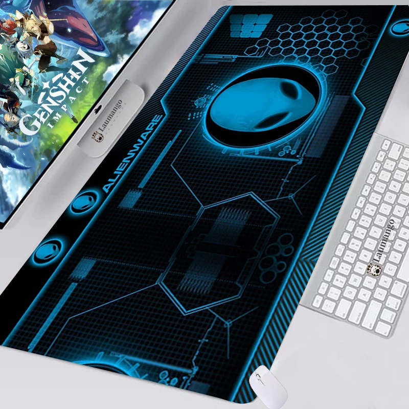 

Alienware Laptop Mouse Pad Gamer PC Completo Computer Large 900x400 XXL Desk Mat Keyboard Anime Gaming Accessories LOL Mousepad