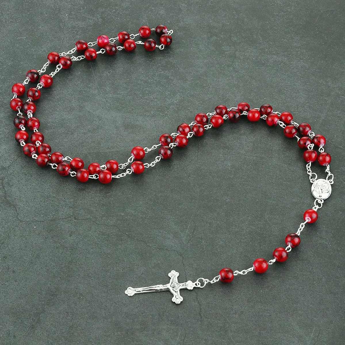 Религиозный святой Медаль почвы крест кулон ожерелье Молитвенные Четки бусины