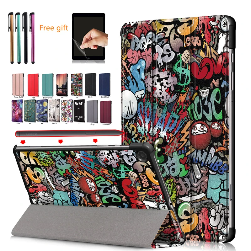 

For Samsung Galaxy Tab S6 Lite 10.4 2020 P610 SM-P610 P615 Case ultra slim Magnet cover Tablet shell Protective Case+ Pen+Film