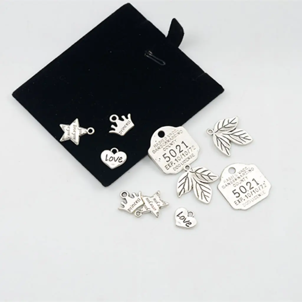 

10 Piece Metal Pendant Charms with Hole Embellishment for DIY Hair Accessories Jewelry Making