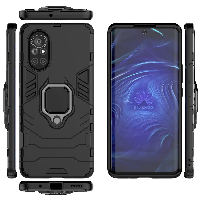 For Huawei Nova 8 Case For Huawei Nova 8 Honor X10 9X 10X Lite Cover Shockproof Silicone Stand Phone Bumper For Huawei Nova 8