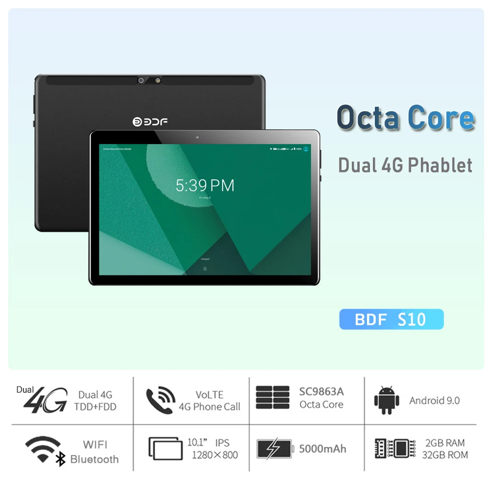 Планшет 2021 дюйма 4G LTE Android 10 1 Восьмиядерный процессор две SIM-карты Google Play WiFi Bluetooth GPS