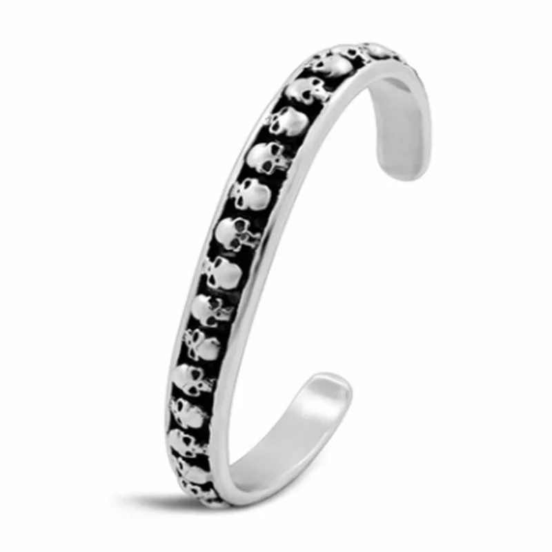 Классические туфли Туфли в стиле панк из нержавеющей стали Череп браслет для