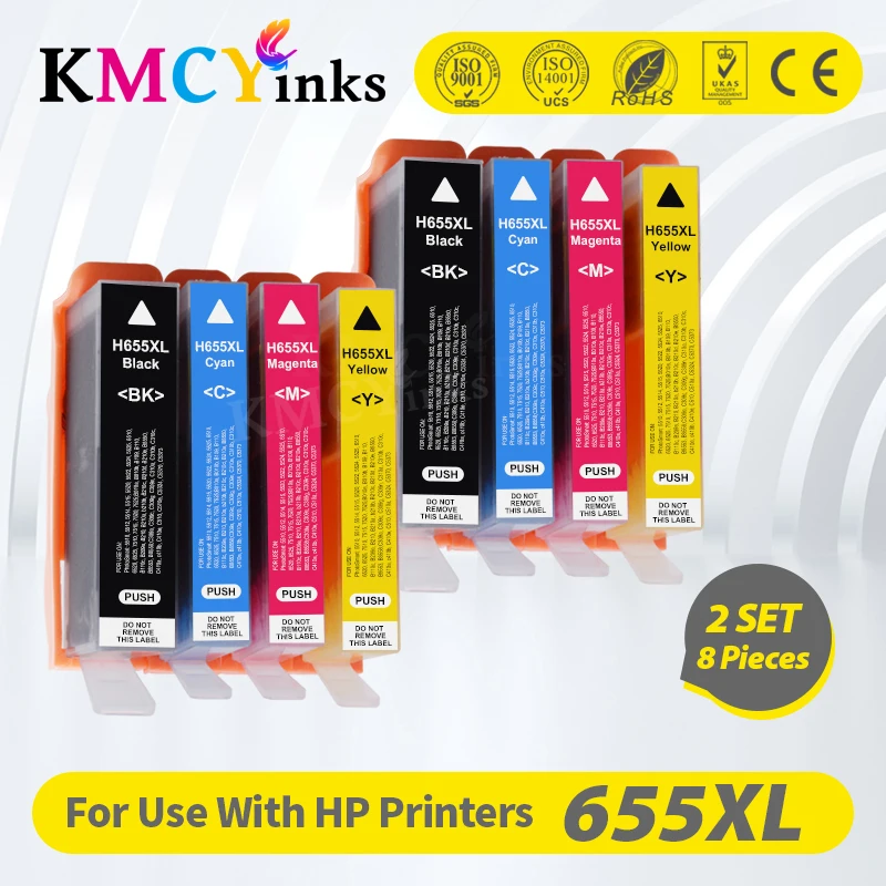 

KMCYinks Совместимость 655 XL картридж Замена для HP 655 HP 655 с чернилами HP deskjet 3525 5525 4615 4625 4525 6520 6525 6625 принтер