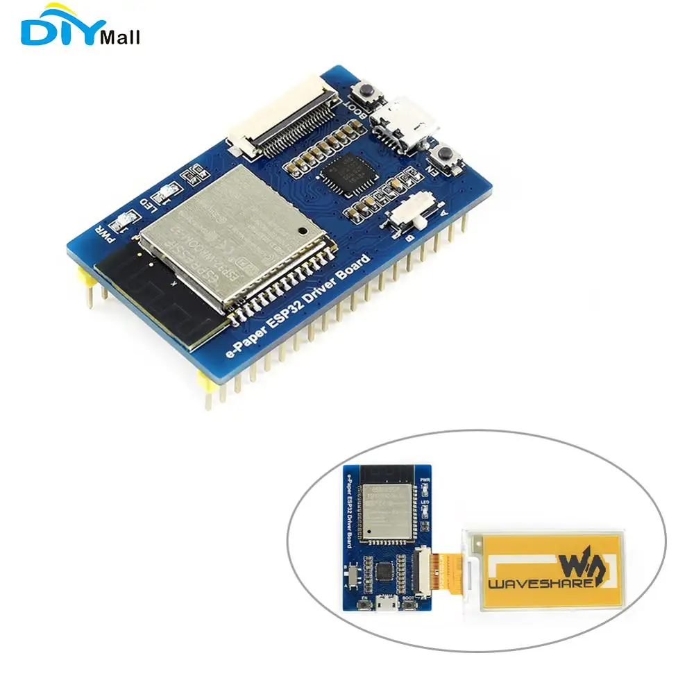 Универсальная плата драйвера электронной бумаги с Wi-Fi/Bluetooth-совместимым SoC ESP32 на