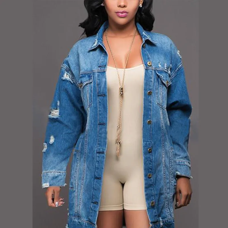 Джинсовая куртка с отложным воротником для осени и зимы женские свободные