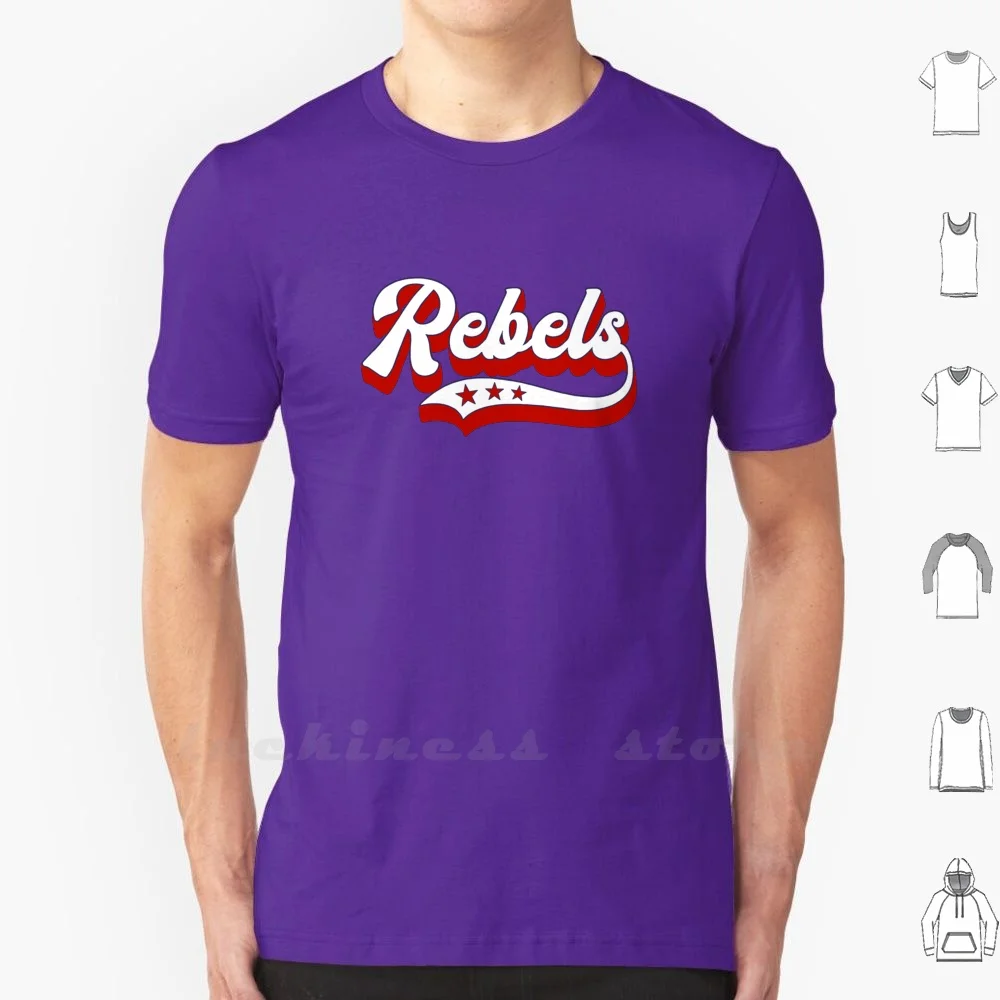 

Rebels T Shirt 6Xl Cotton Big Size Ole Miss Mississippi Velvet Ditch Rebels Go Rebs Fins Up Land Sharks Football Baseball Sec