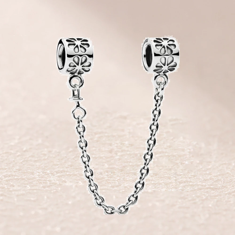 

790385 SILVER FLORAL SAFETY CHAIN -