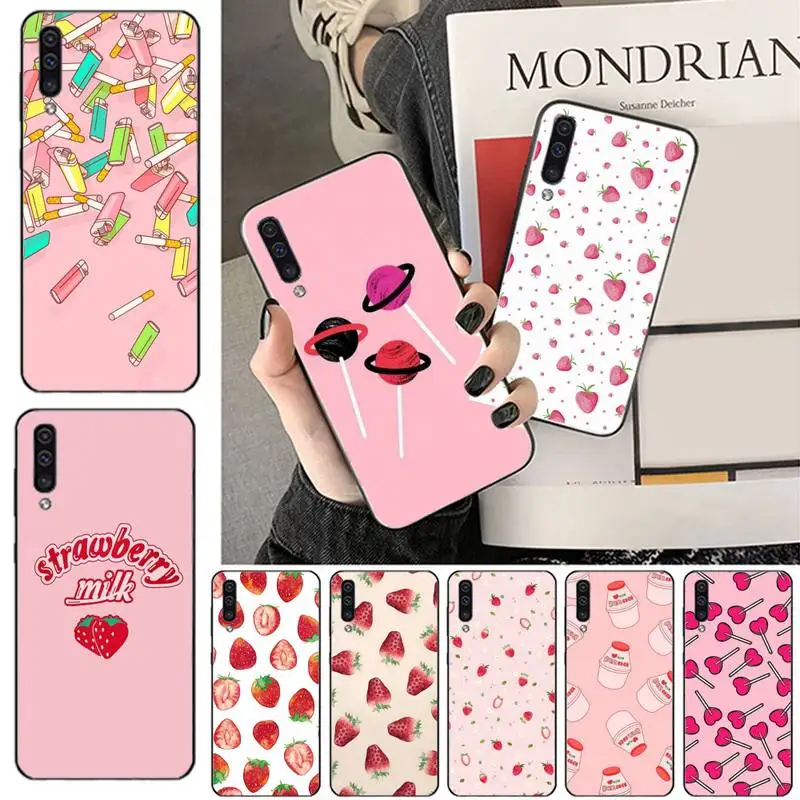 

Strawberry Phone Case For Samsung galaxy S 7 8 9 10 20 edge A 6 10 20 30 50 51 70 note 10 plus