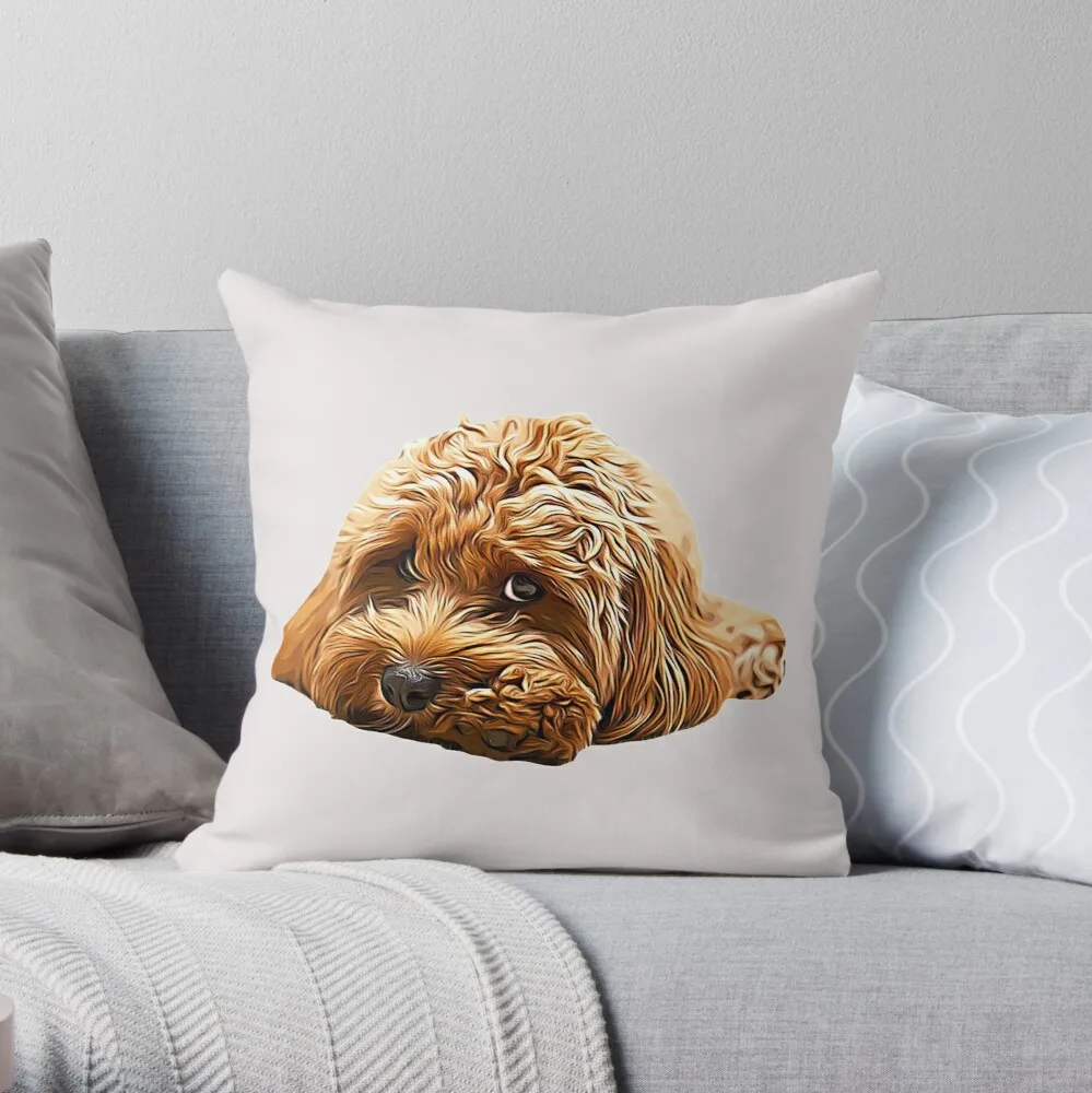 

Cavapoo Cavoodle Cockerpoo Puppy Designer Dog Throw Pillow Polyester Decor Pillow Case Home Cushion Cover 18*18inch