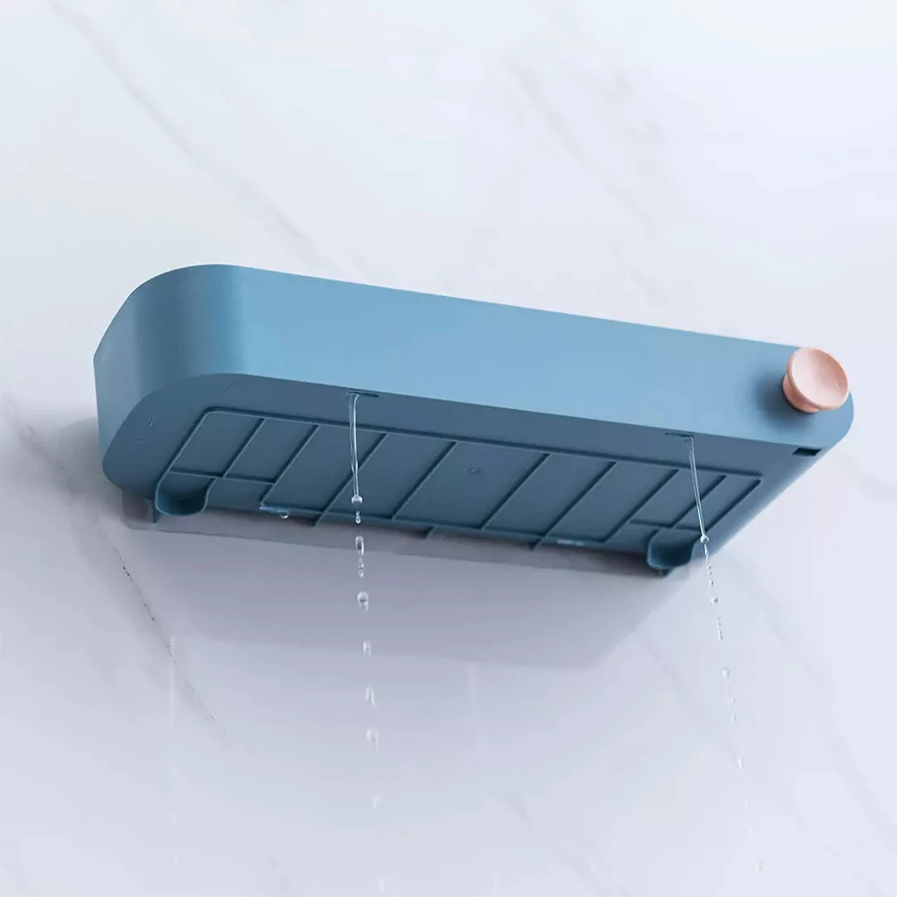 

Portable Bathroom Storage Rack Draining Design Free Punching Space Saving Separable Storage Box Plastic Rack For Home Storage