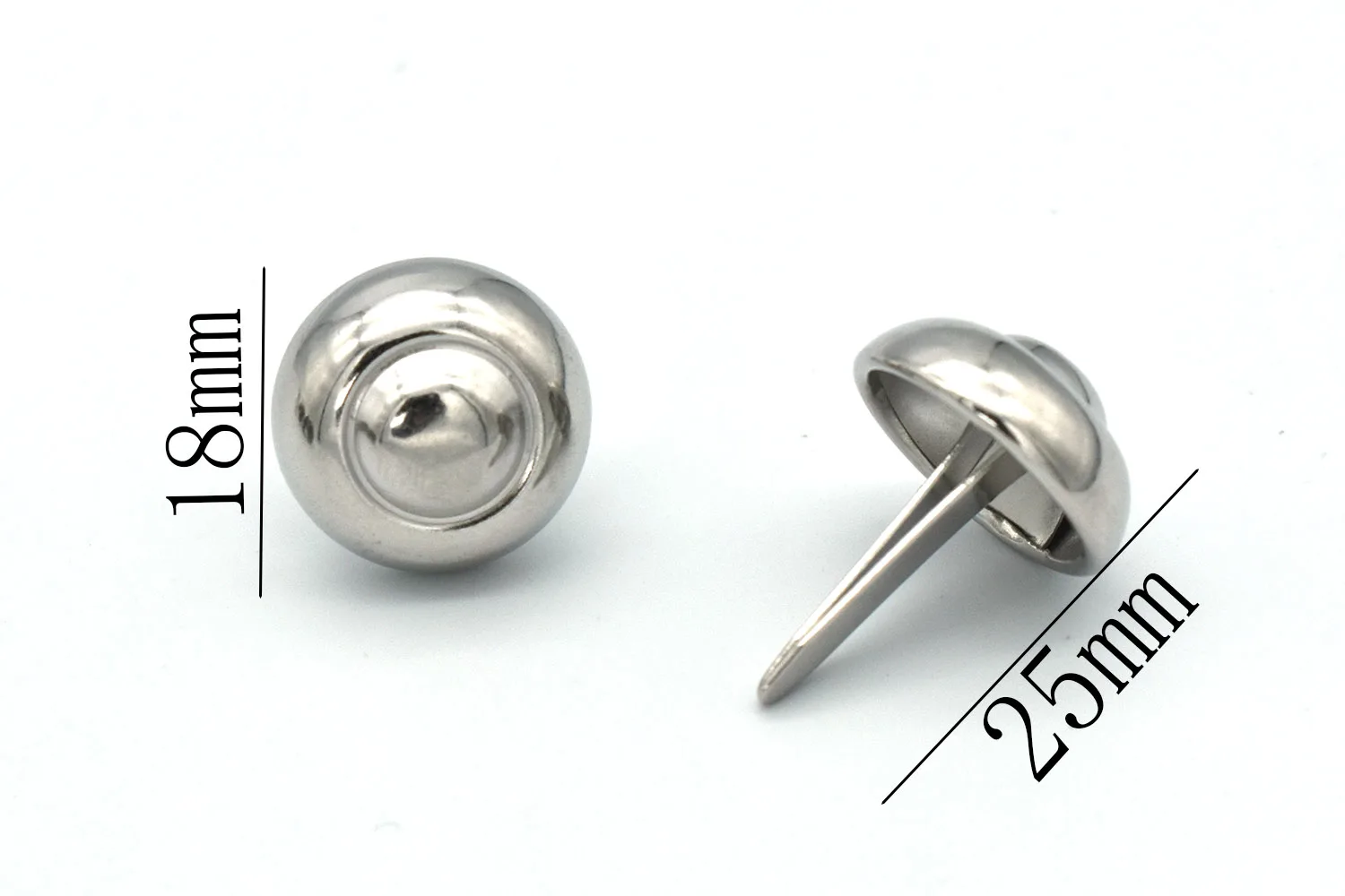 18 мм Brads Спайк зубец шпильки Серебряная Сумочка средства ухода за кожей стоп