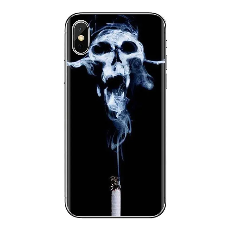 Soft Transparent Shell Covers For Huawei Honor 5A LYO-L21 Y6 II Compact Y5 2 Y5II Mate 10 Lite Nova 2i 9i Blue Skull Backgrounds