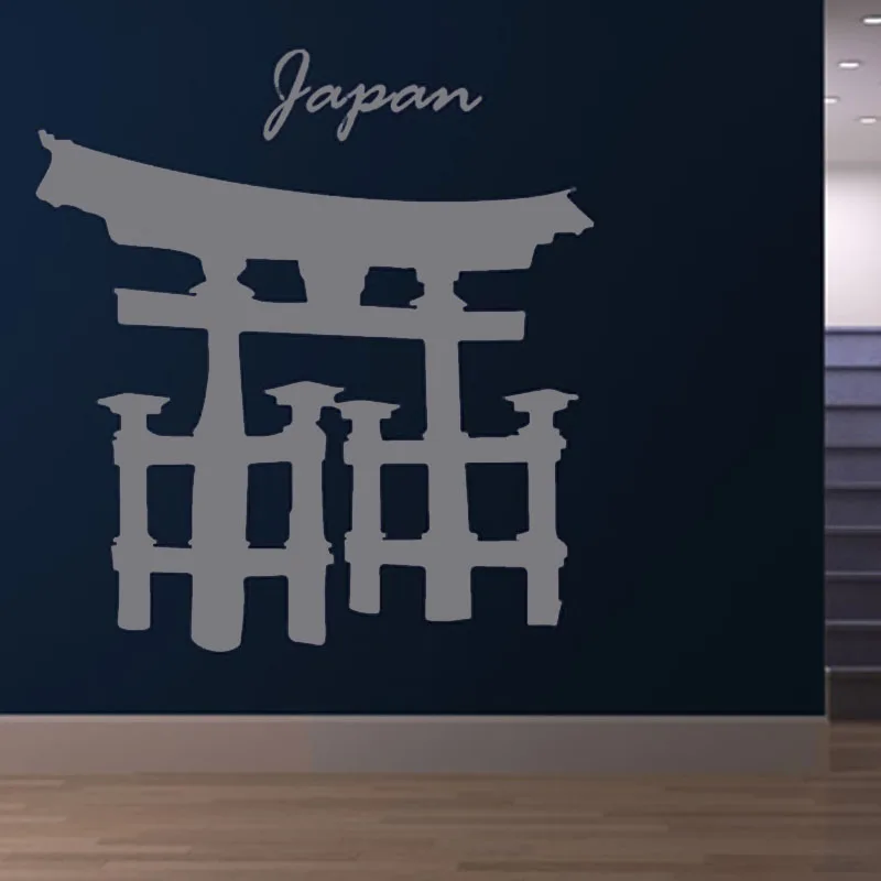 Наклейки на стену с изображением религиозной архитектуры ворот Torii Настенный