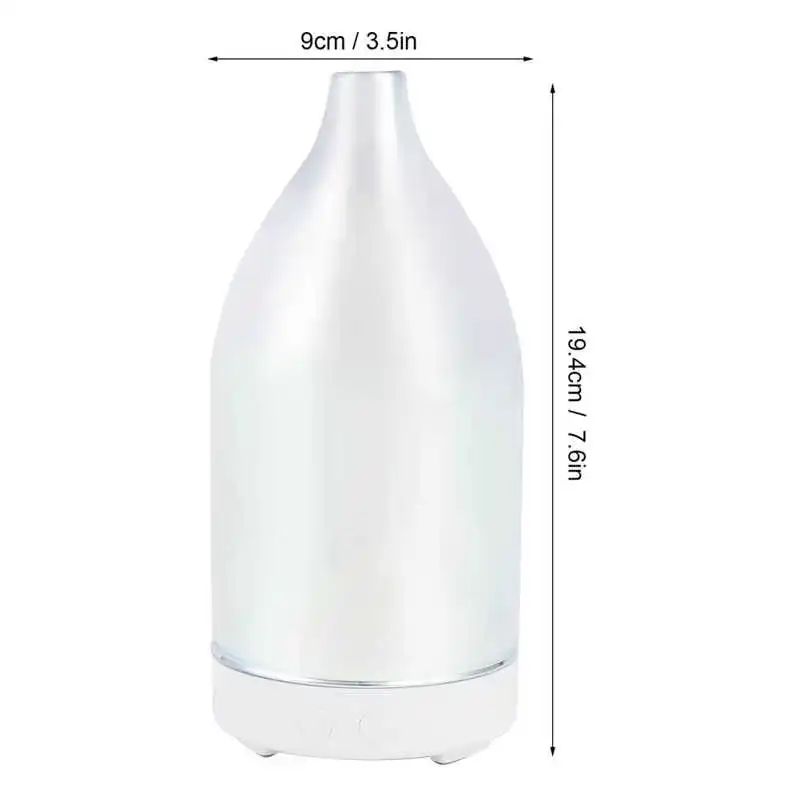 

100ml Glass Aroma Diffuser Ultrasonic Aromatherapy Machine Humidifier EU Plug 100-240V Aroma Diffuser