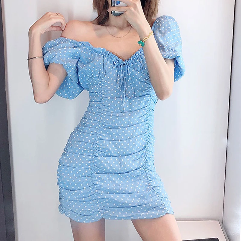 Женское платье-карандаш с V-образным вырезом коротким рукавом | Женская одежда