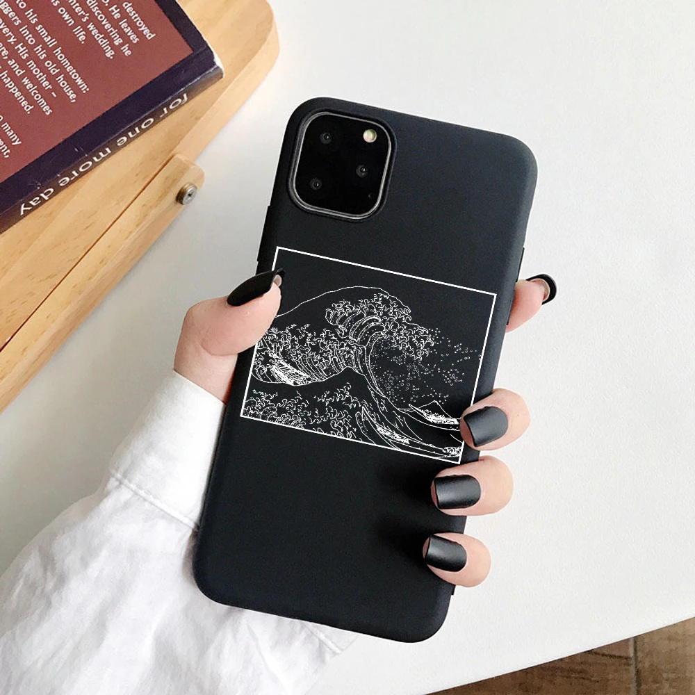 

Soft Matte Mona Lisa Art David lines Painted Pattern Phone Case Coque Fundas For iPhone 11 Pro 7Plus 6S 5 8 8Plus X XS Max Cases